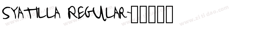 Syatilla Regular字体转换